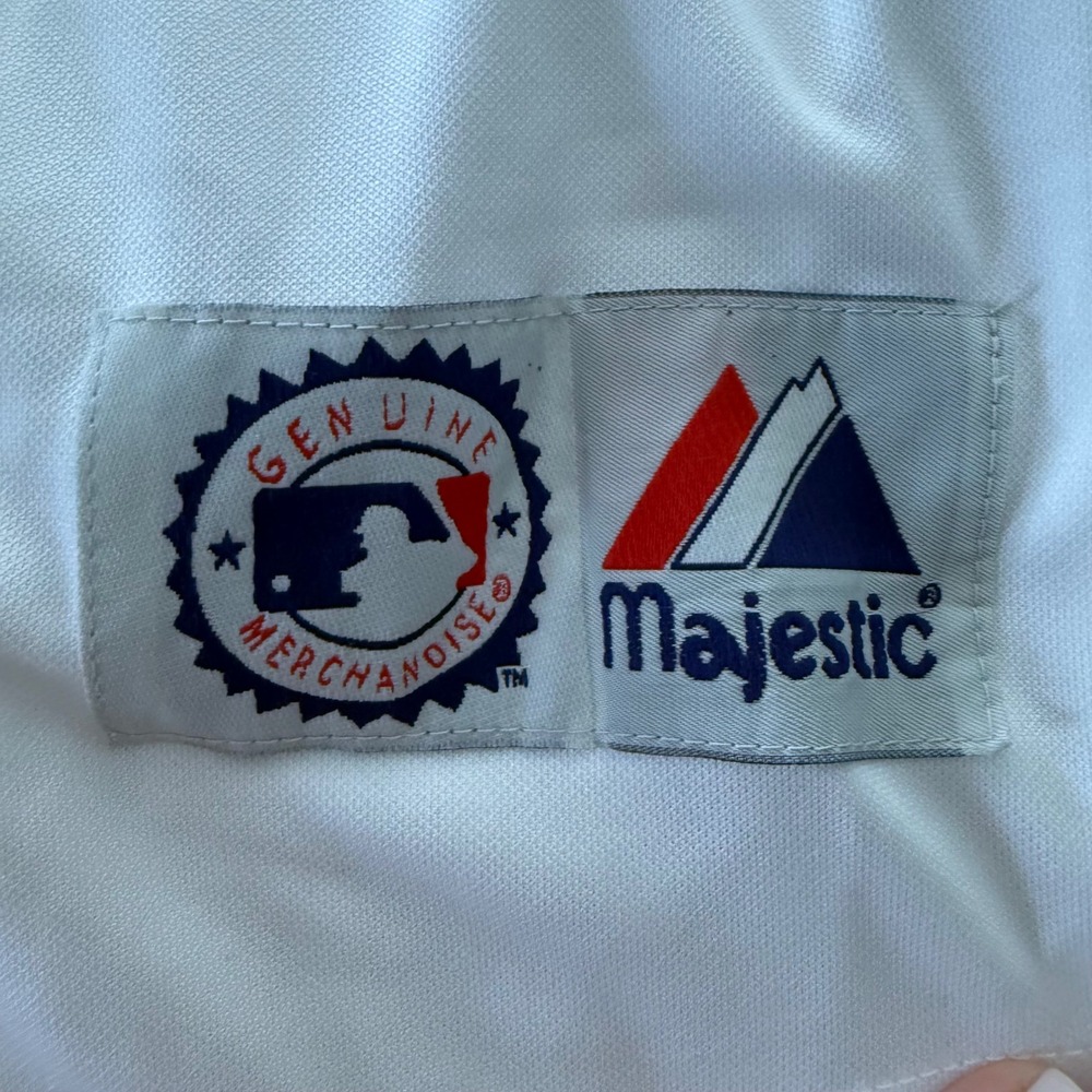 Majestic New York Mets Jose Reyes 7 Jersey Mens L White MLB Y2K Throwback 6400 - Picture 6 of 6